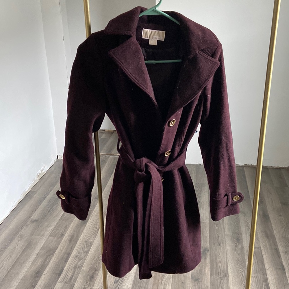 Maroon Micheal Kors Trench Coat, worn once